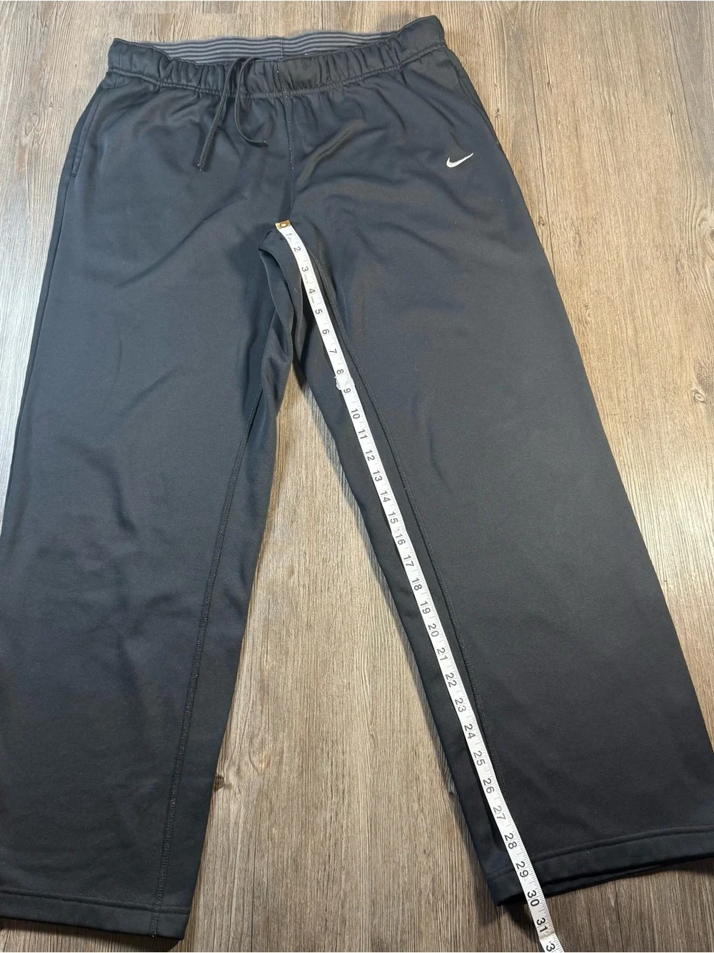 Nike Black Joggers with White Swoosh
